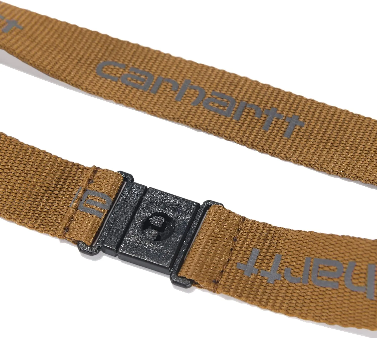 Carhartt unisex adult Nylon Duck Id Holder and Lanyard, Water-repellent Canvas Id Holder With Reflective Lanyard Wallet, Nylon Duck (Carhartt Brown), One Size US