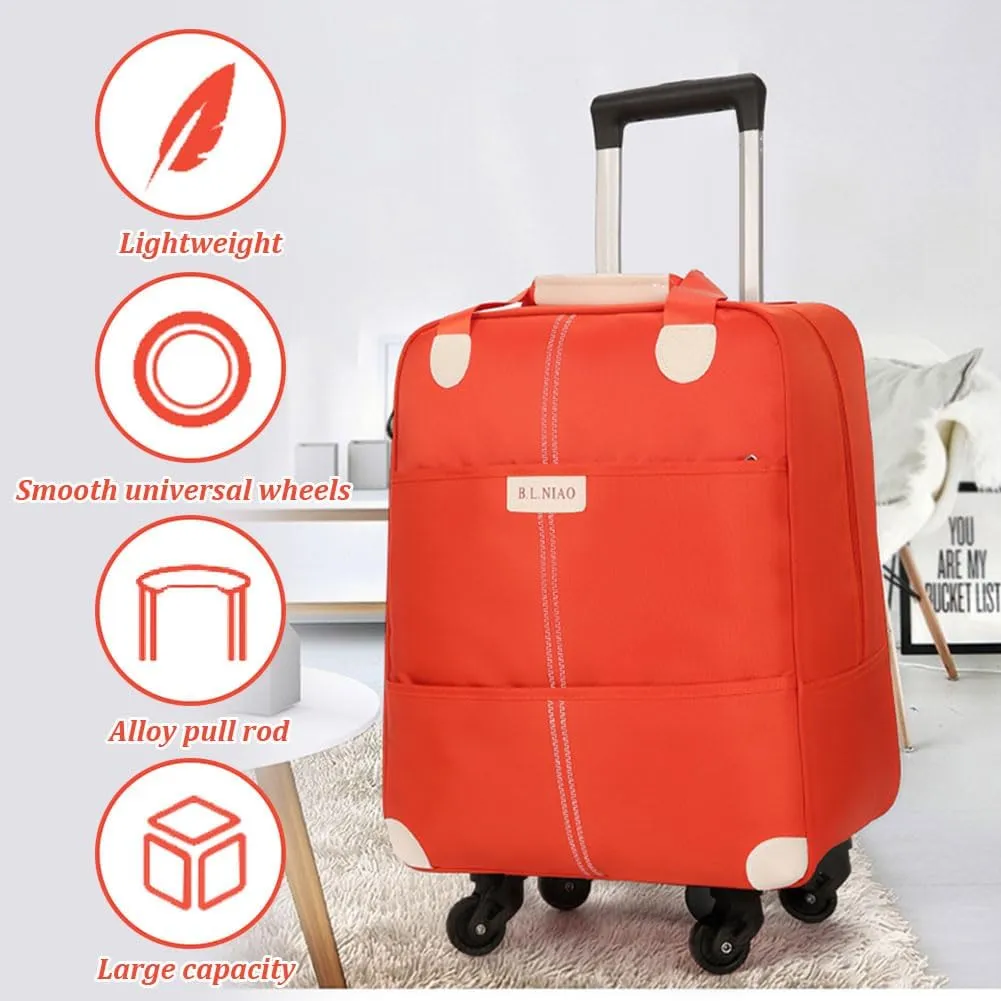 Carry On Luggage 2PCS Luggage Set, 20" Carry On Luggage and 14" Mini Cosmetic Cases Travel Set Lightweight Suitcase with Zipper Softside Luggage with Spinner Wheels, Green