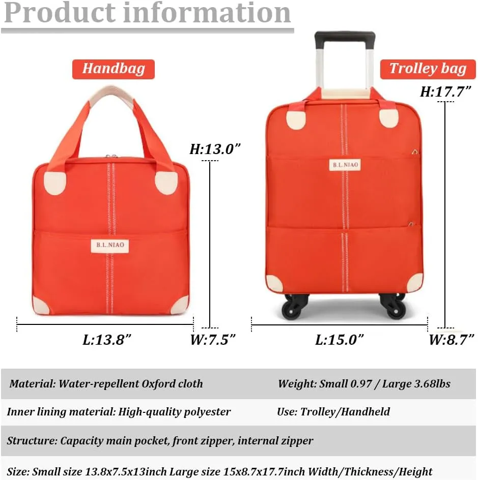 Carry On Luggage 2PCS Luggage Set, 20" Carry On Luggage and 14" Mini Cosmetic Cases Travel Set Lightweight Suitcase with Zipper Softside Luggage with Spinner Wheels, Green