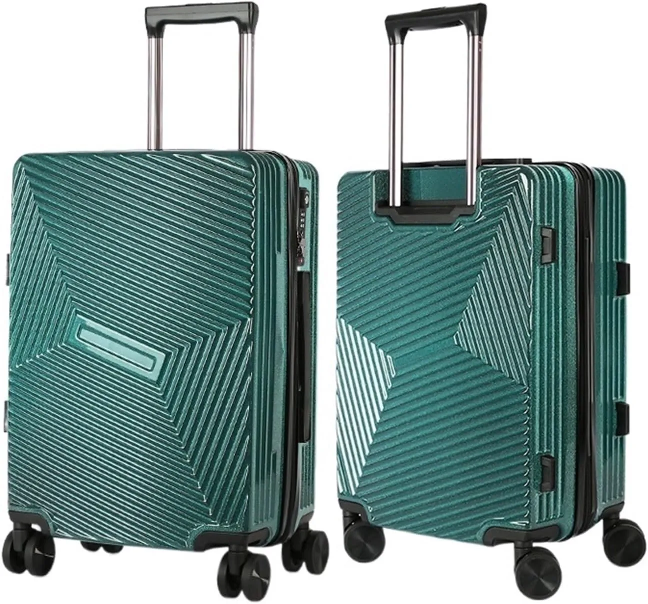 Carry-on Suitcase Luggage Portable Luggage with Spinner Wheels Carry On Luggage Drop-Resistant Locking Suitcase Carry-on Suitcases Carry On Luggages,Yellow-20 in (Grün 20 in)