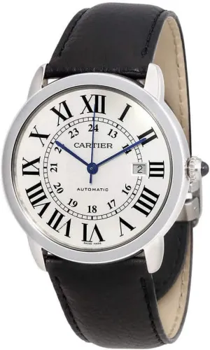 Cartier Ronde Solo Automatic Silvered Opaline Dial Men's Watch WSRN0022