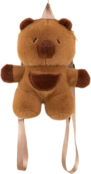 Cartoon Animal Backpack Lovely Coin Bag Plush Dolls Storage Bag Travel Bag Japanese Styles Backpack for Girl Woman, As the Pic Show, 30*17