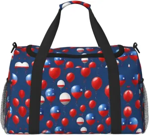 Cartoon Balloon print Weekender Overnight Carry On Bag Gym Luggage Bag Duffel Bag for Travel Women
