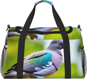 cartoon pigeon 3 print Carry on Luggage for Women Men Shoulder Weekender Crossbody Bag for Yoga Travel Must Haves