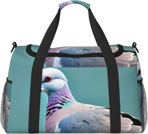 cartoon pigeon 4 print Carry on Luggage for Women Men Shoulder Weekender Crossbody Bag for Yoga Travel Must Haves