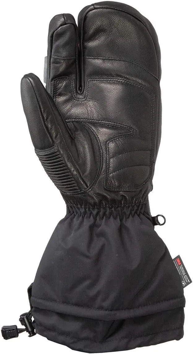 CastleX Men's TRS 3-Finger Mitt in Black, Size Large