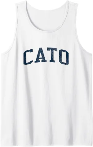Cato WI Vintage Athletic Sports JSN2 Navy Print Tank Top