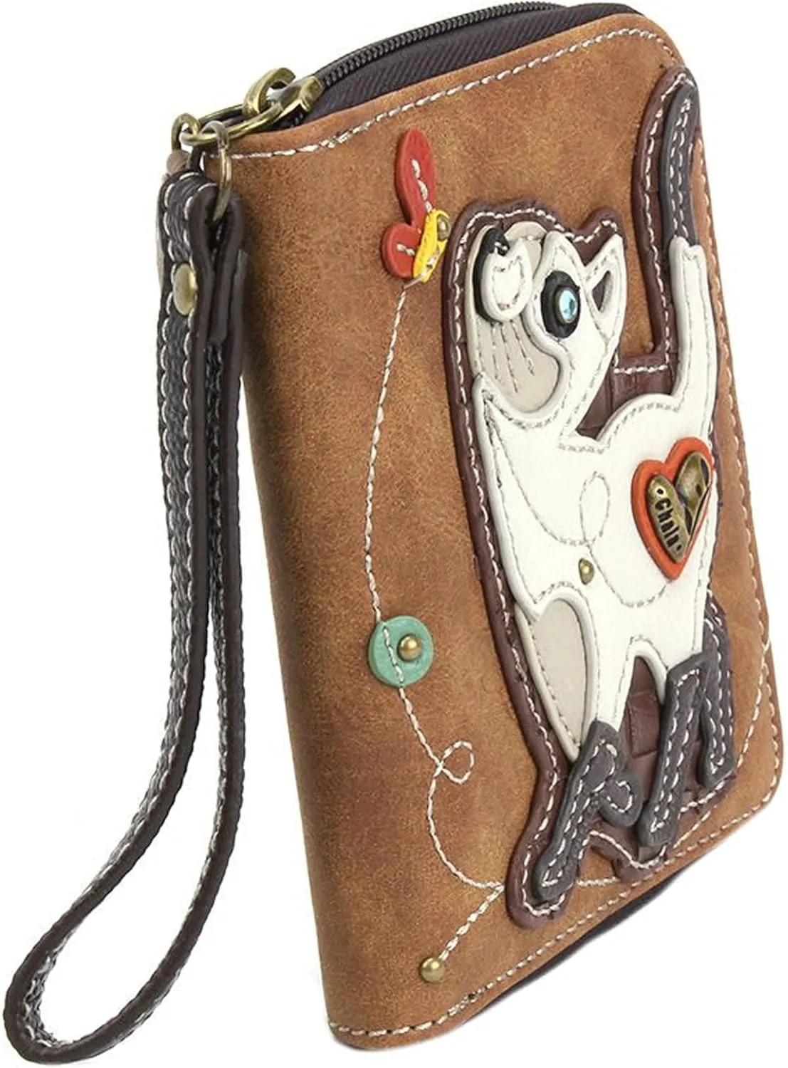 Chala Slim Cat Zip-Around Wristlet Wallet - Cat Lover Gift