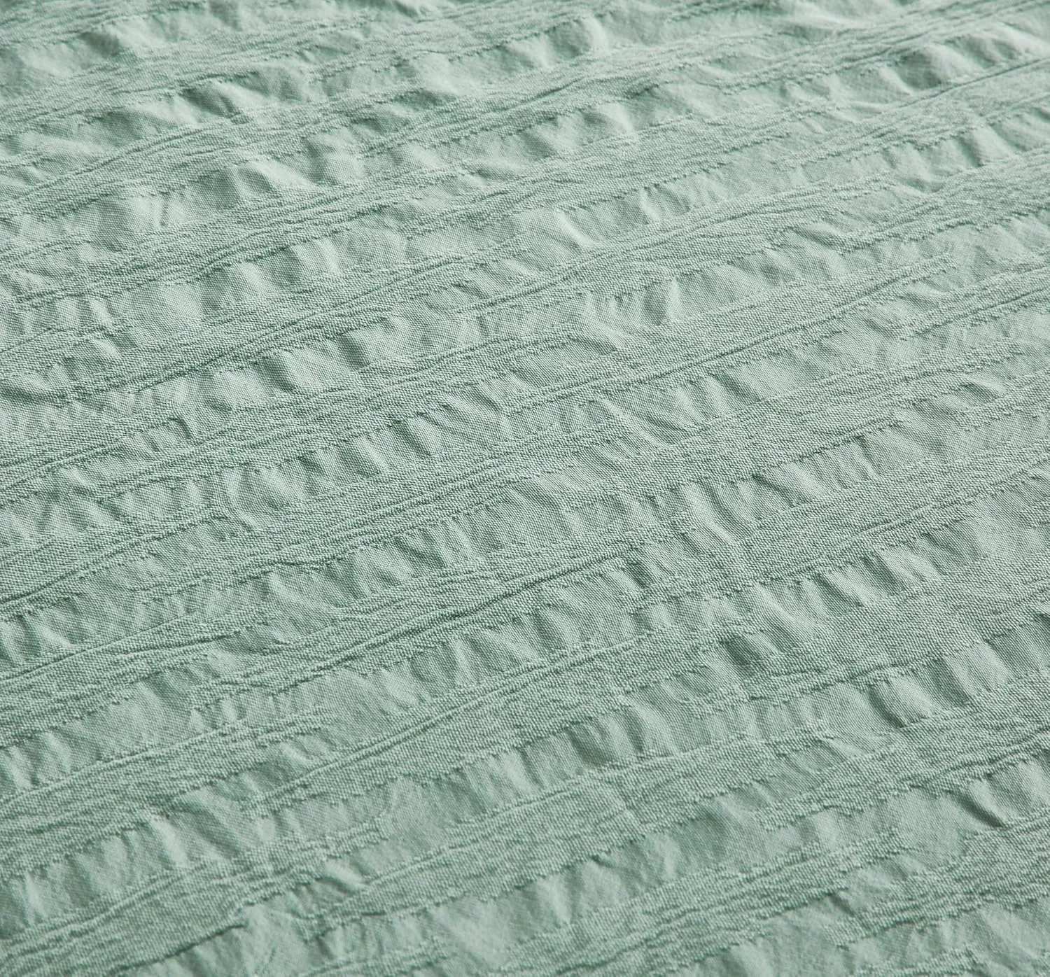 Chezmoi Collection Hugo 3-Piece Textured Thin Comforter Set - Lightweight Woven Design - Soft Microfiber Bedding for All Season, Queen, Sage Green