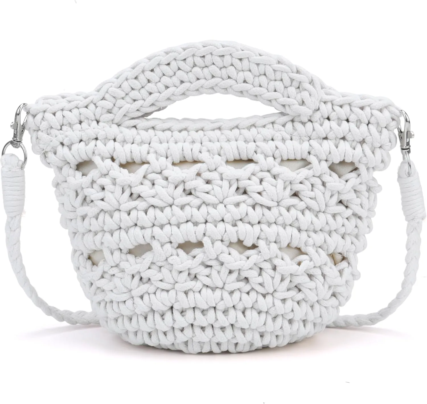 CHIC DIARY Women Straw Beach Bag Clutch Purse Small Crossbody Bag Woven Cotton Shoulder Handbag for Summer