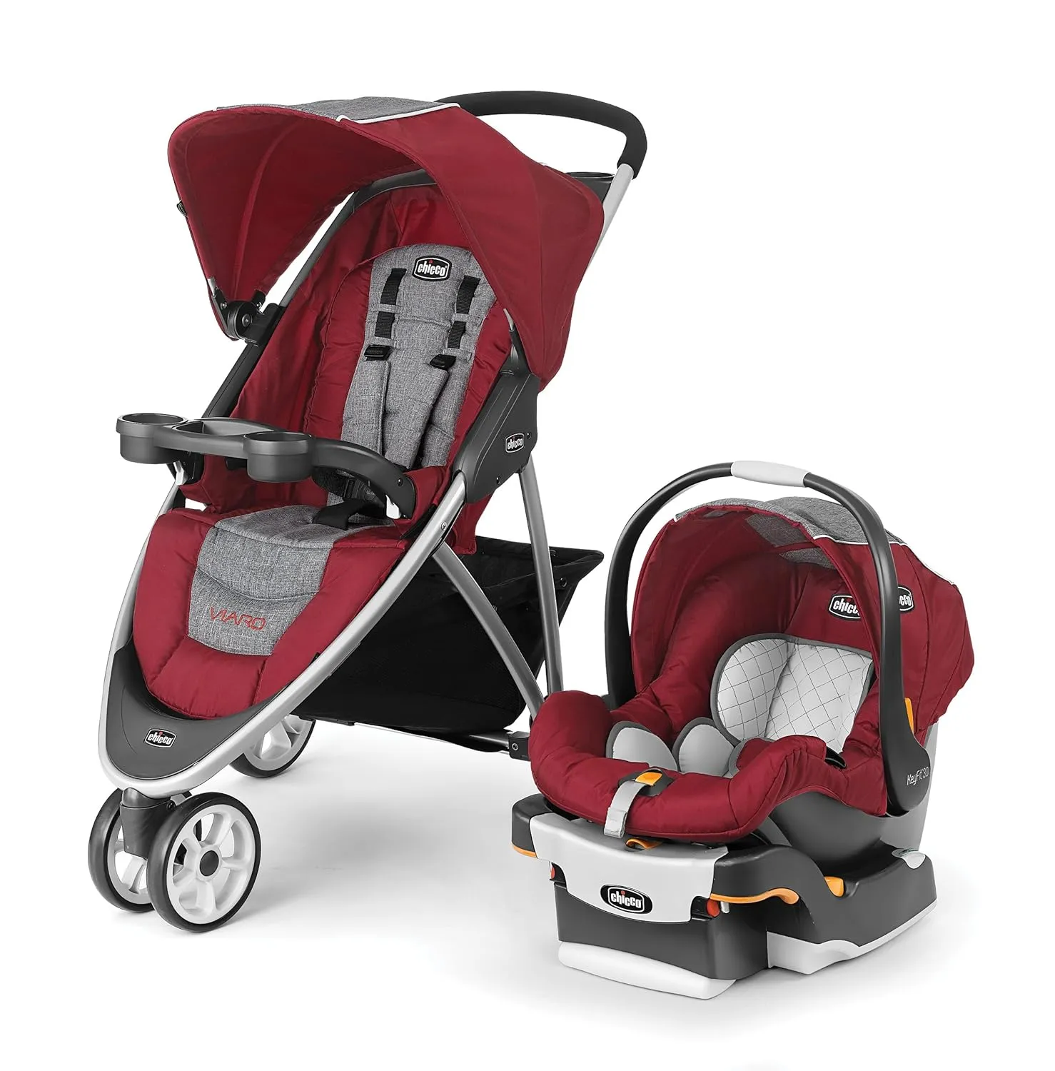 Chicco Viaro Travel System, Cranberry
