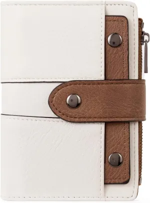 CLUCI Small Wallet for Women Leather Slim Womens Wallet Bifold Multi Card Holder Organizer Designer with Removable ID Window
