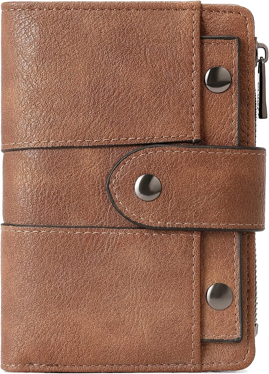 CLUCI Small Wallet for Women Leather Slim Womens Wallet Bifold Multi Card Holder Organizer Designer with Removable ID Window