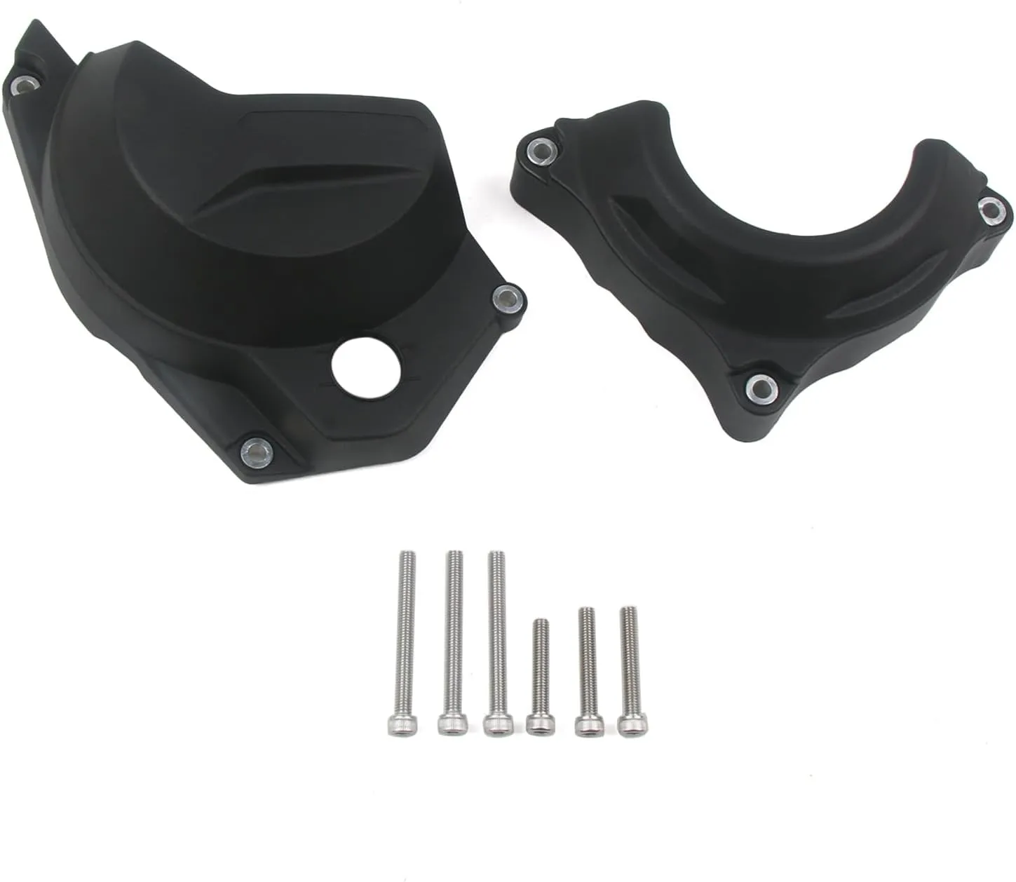 Clutch Cover Guard and Ignition Cover Guard Protection Set Compatible with CFMOTO Ibex 450,Durable Nylon,High Temperature Resistant,Black,CFMOTO Ibex 450 Accessories,CFMOTO 450MT Accessories