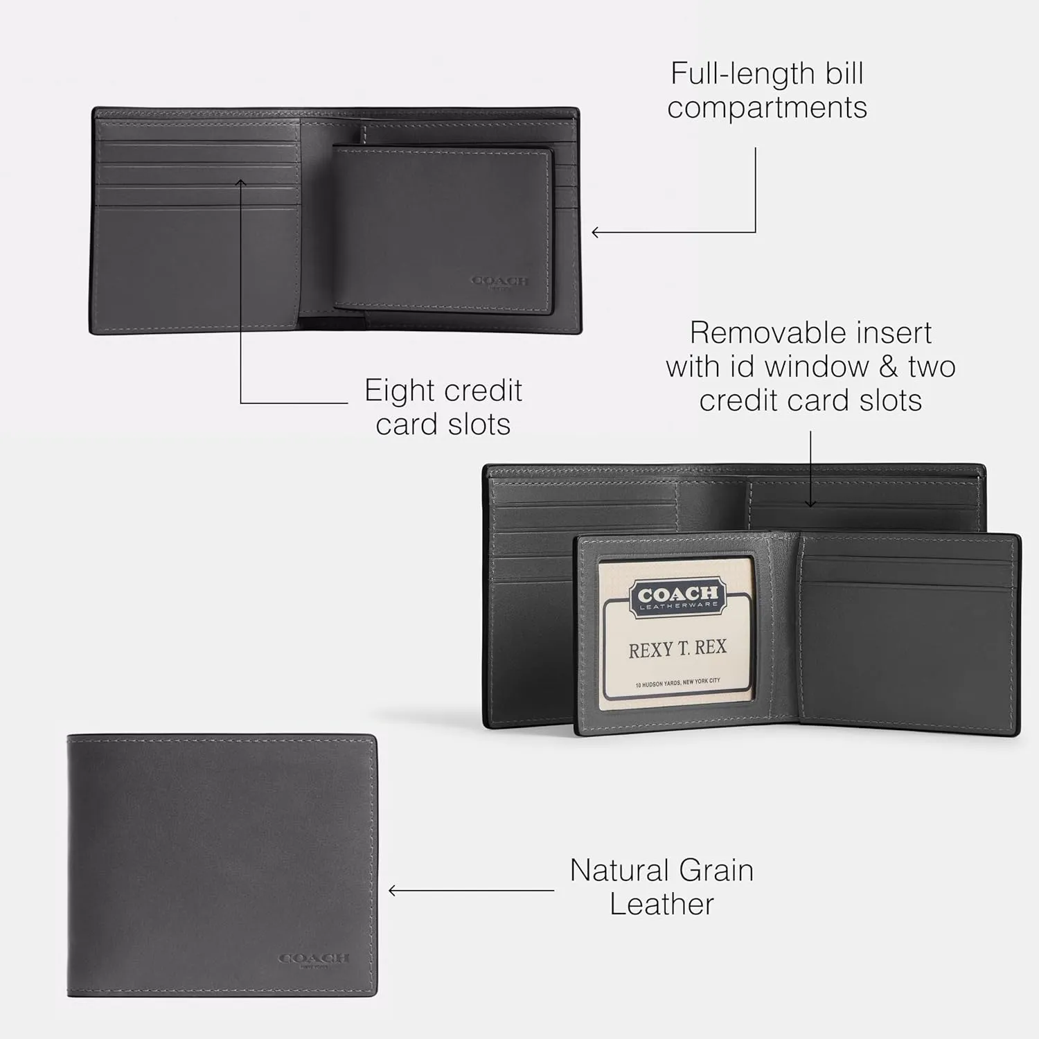 COACH Men's 3-in-1 Wallet Billfold