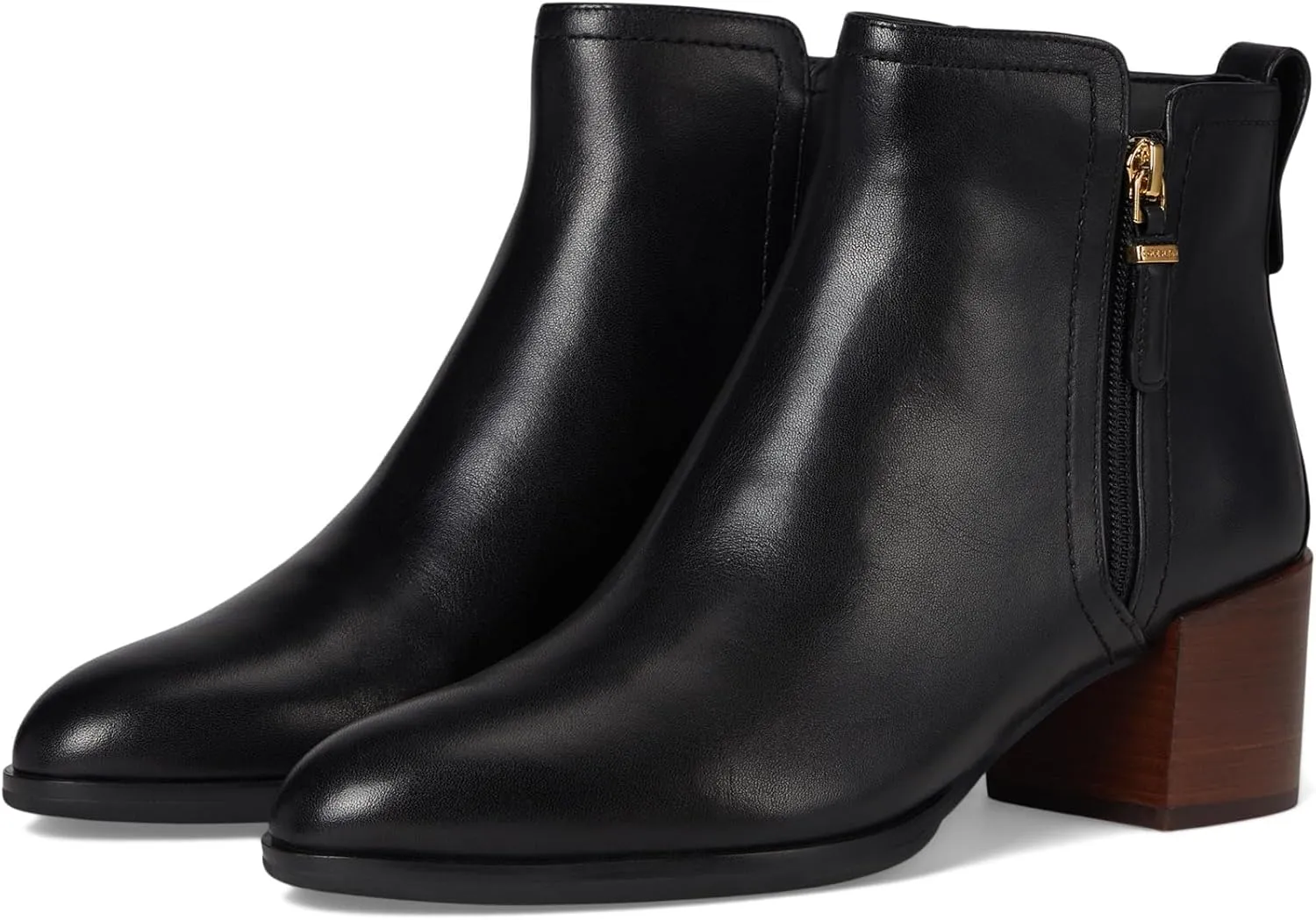 Cole Haan Womens Haisley Ankle Bootie, Black Leather, 10 Medium