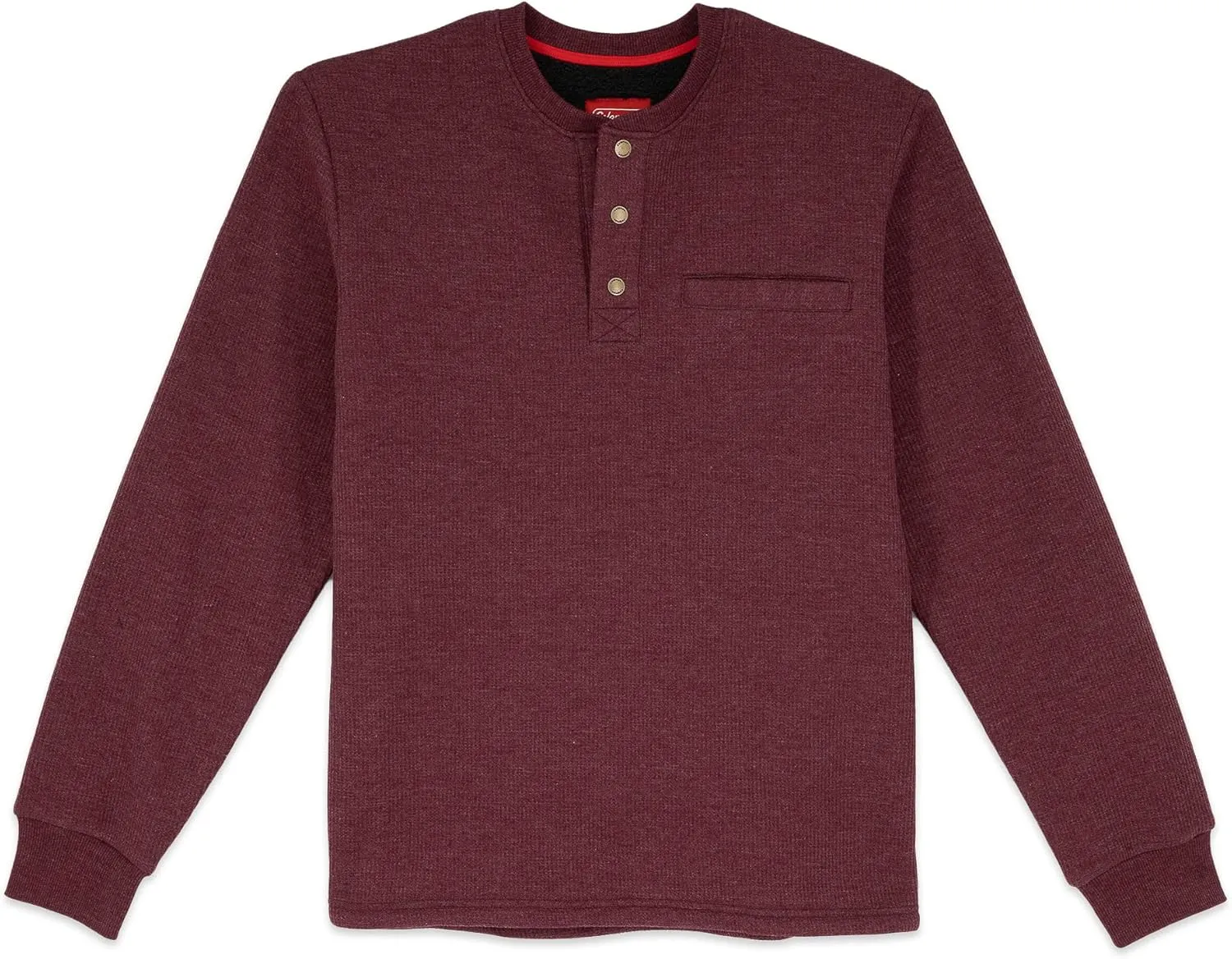 Coleman Long-Sleeve Sherpa Lined Waffle Henley Shirts for Men