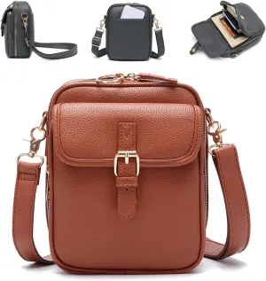 Collaboraten1 Collaborate Crossbody Leather Bag, Urvashi Crossbody Leather Bag for Women, Vintage Shoulder Purse Travel