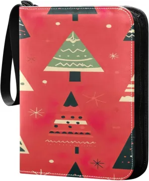 Colorful Pines Card Binder Trading Card Binder with 50 Removable Sleeves, 400 Card Collection Binder Multicolor Card Albums with Zipper
