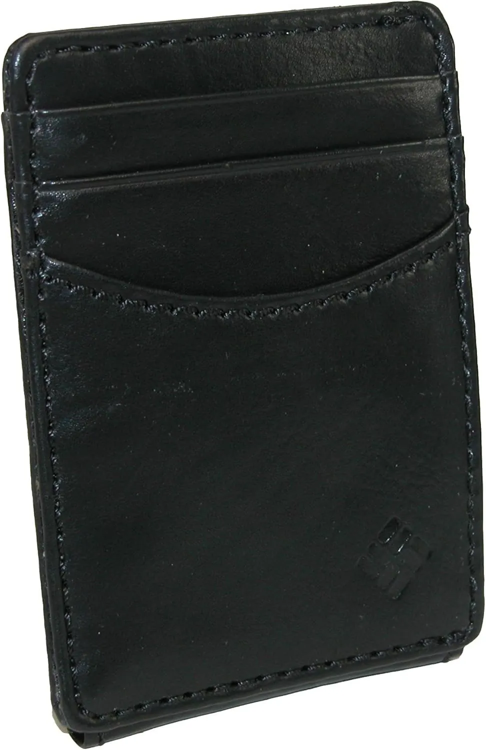 Columbia Men's Leather Front Pocket Wallet Card Holder for Travel