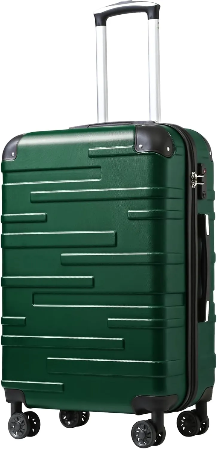 Coolife Luggage Suitcase Carry-on Hardside Travel Luggage TSA Lock Spinner Telescopic Handle