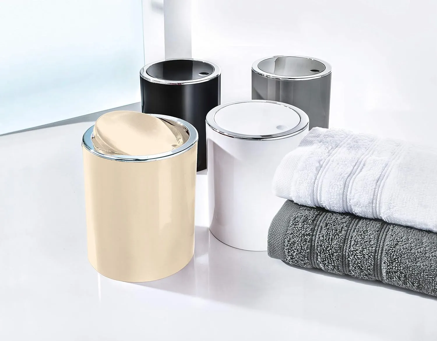 Cosmetic Bin, ABS, Snow White, Bucket 1.5 L