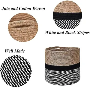 Cotton Rope Baskets, Cotton Rope Laundry Basket, Woven Cotton Rope Storage Baske