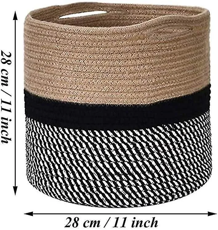 Cotton Rope Baskets, Cotton Rope Laundry Basket, Woven Cotton Rope Storage Baske