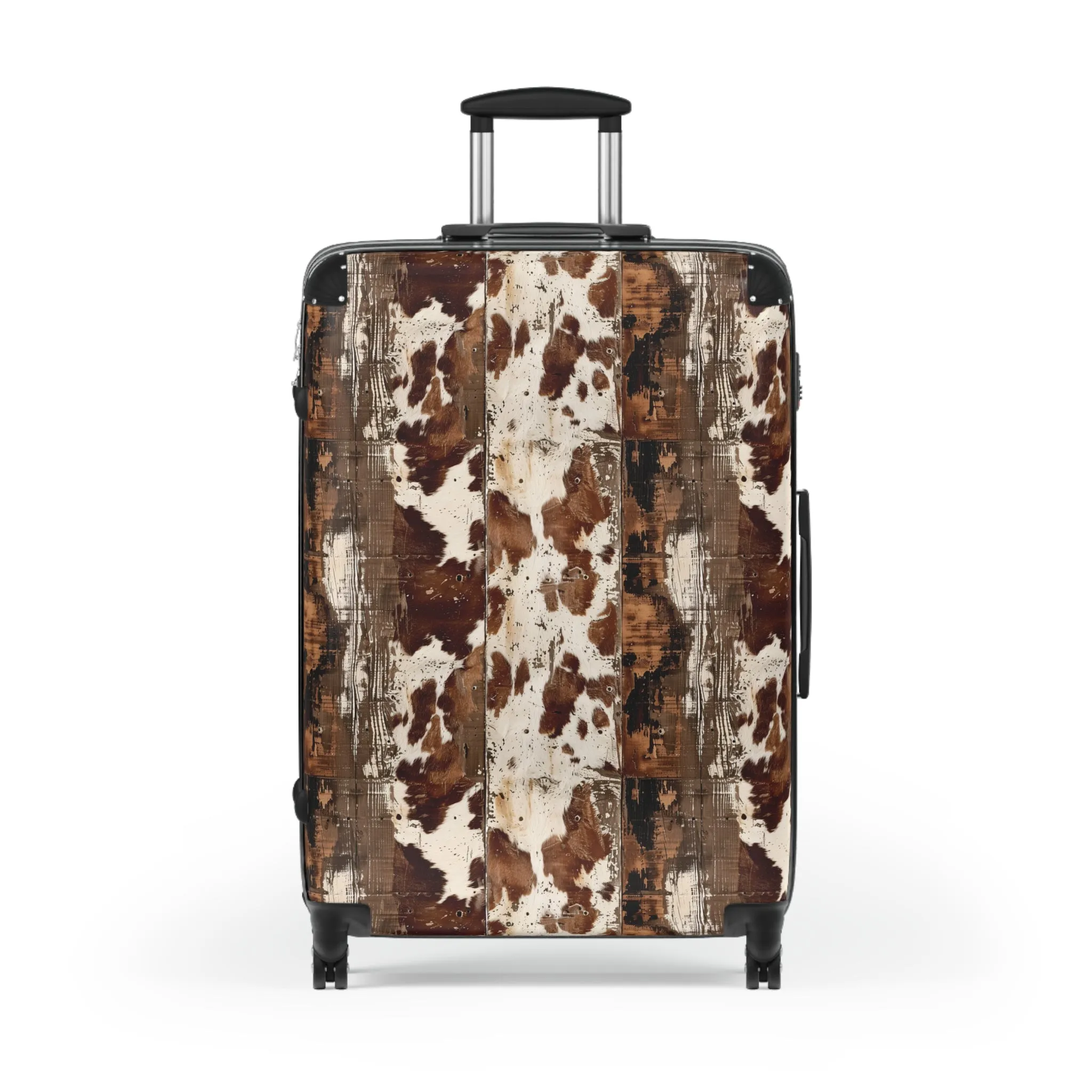 Cow Hide Barn Boards Suitcases Available in 3 Sizes (Small, Medium, & Large)