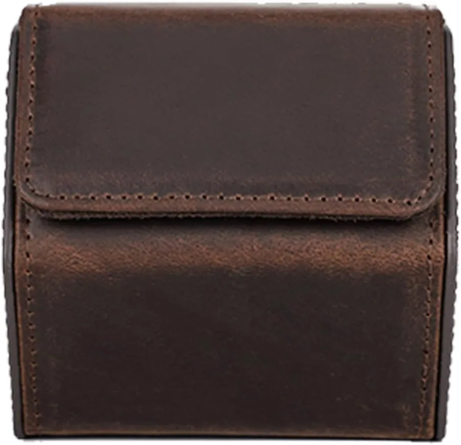 CSCDD Cowhide end Watch Box, Dustproof and Anti Drop Mechanical Watch Box Genuine Leather Storage Box
