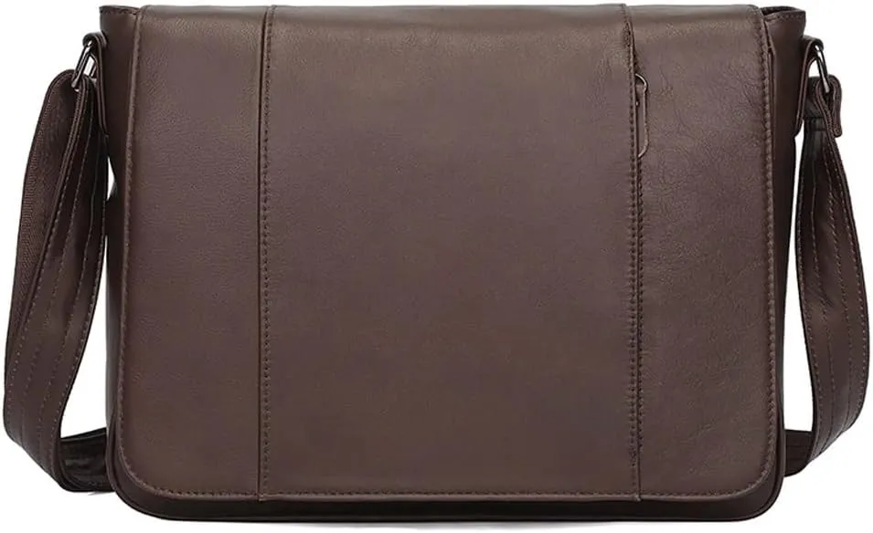 CSCDD Vintage Crossbody Bag Oil Wax Leather Crossbody Bag Shoulder Bag Messenger Bag
