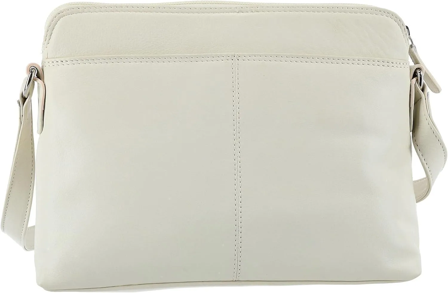 CTM® Women's Leather Shoulder Bag Purse with Side Organizer