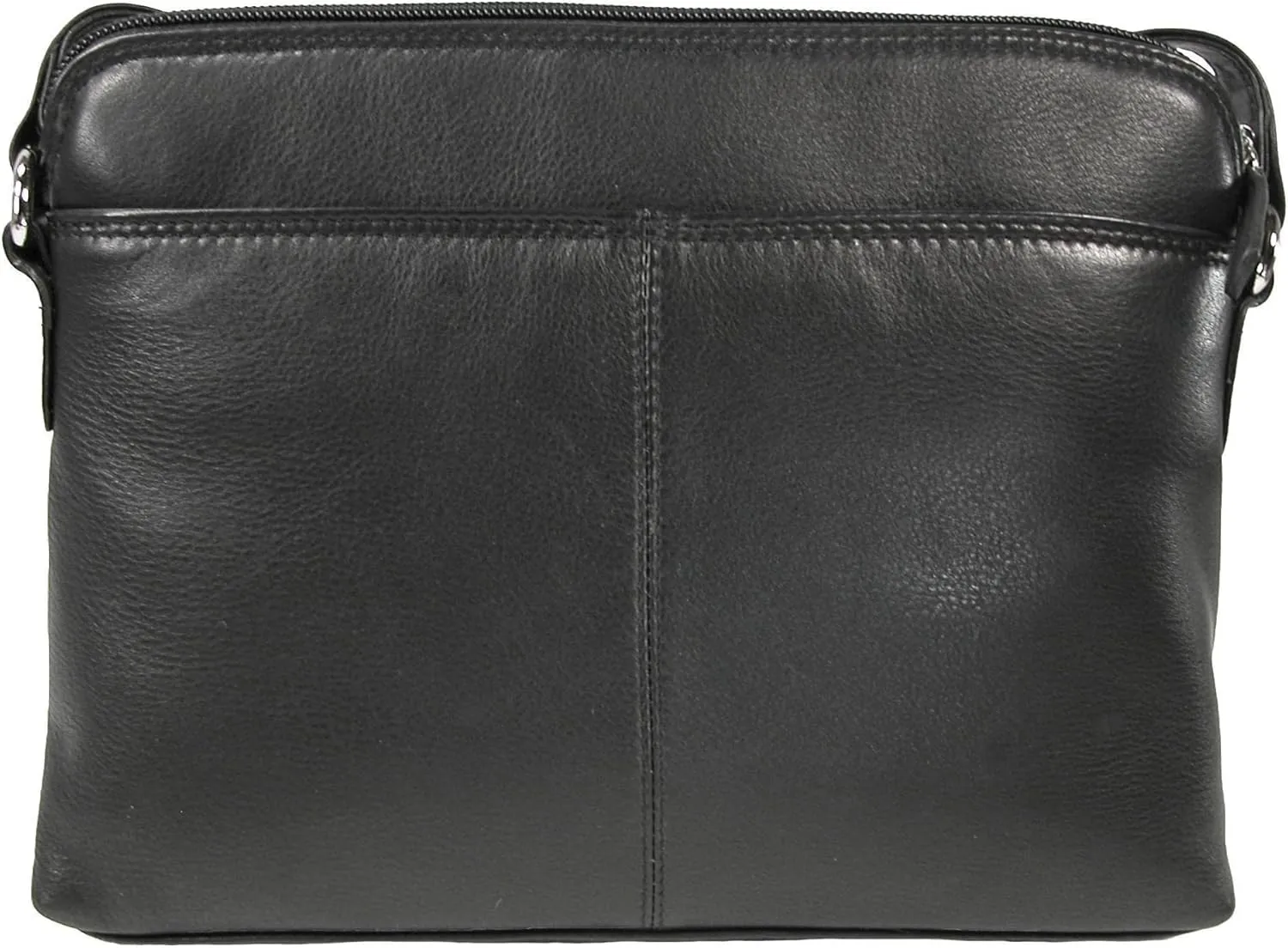 CTM® Women's Leather Shoulder Bag Purse with Side Organizer