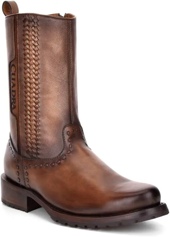 Cuadra Men's Boot in Genuine Leather with Zipper Brown