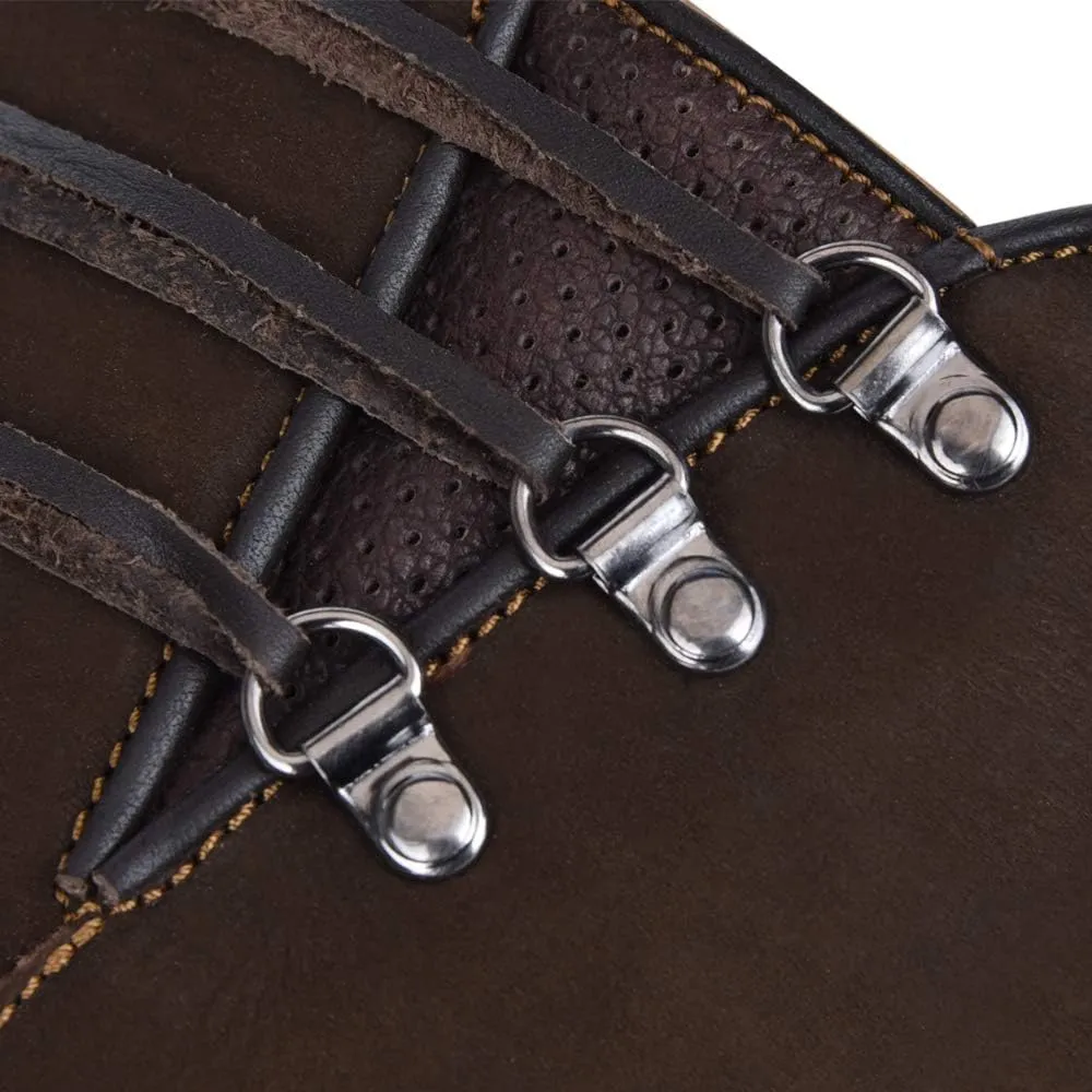 Cuadra Women's Tall Boot in Genuine Leather with Zipper Brown
