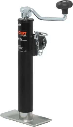 CURT 28320 Weld-On Pipe-Mount Swivel Trailer Jack, 3,000 lbs. Support Capacity, 10-3/4 Inches Vertical Travel