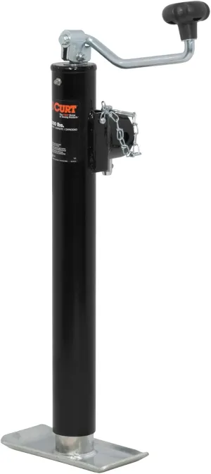CURT 28356 Weld-On Pipe-Mount Swivel Trailer Jack, 5,000 lbs. Support Capacity, 15 Inches Vertical Travel