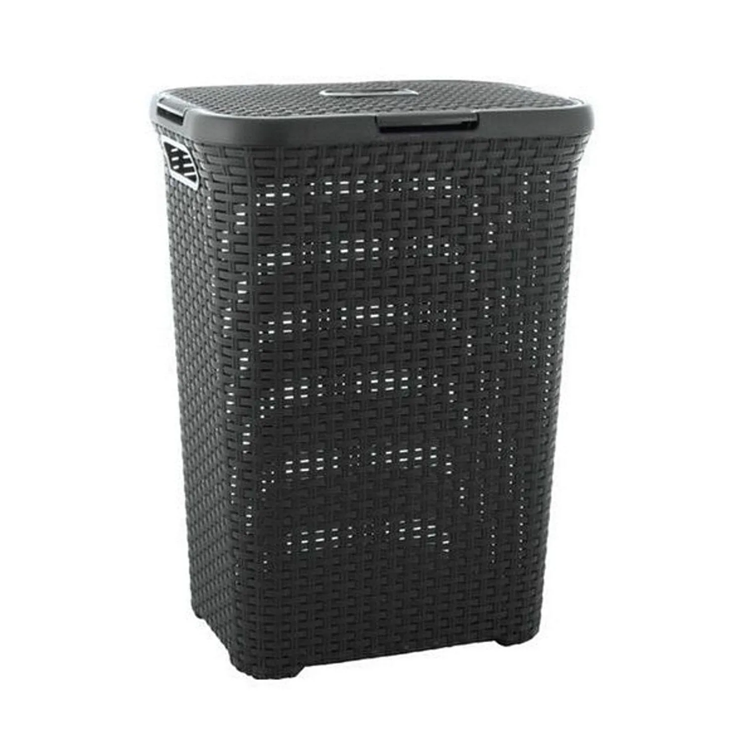 Curver laundry basket, openwork design, 40L, dark grey, Natural Style