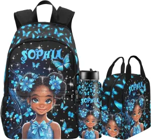 Custom Backpack with Name for Kids Girls Boys Personalized Waterproof Bookbag for School Season Sport Travel(Design 07