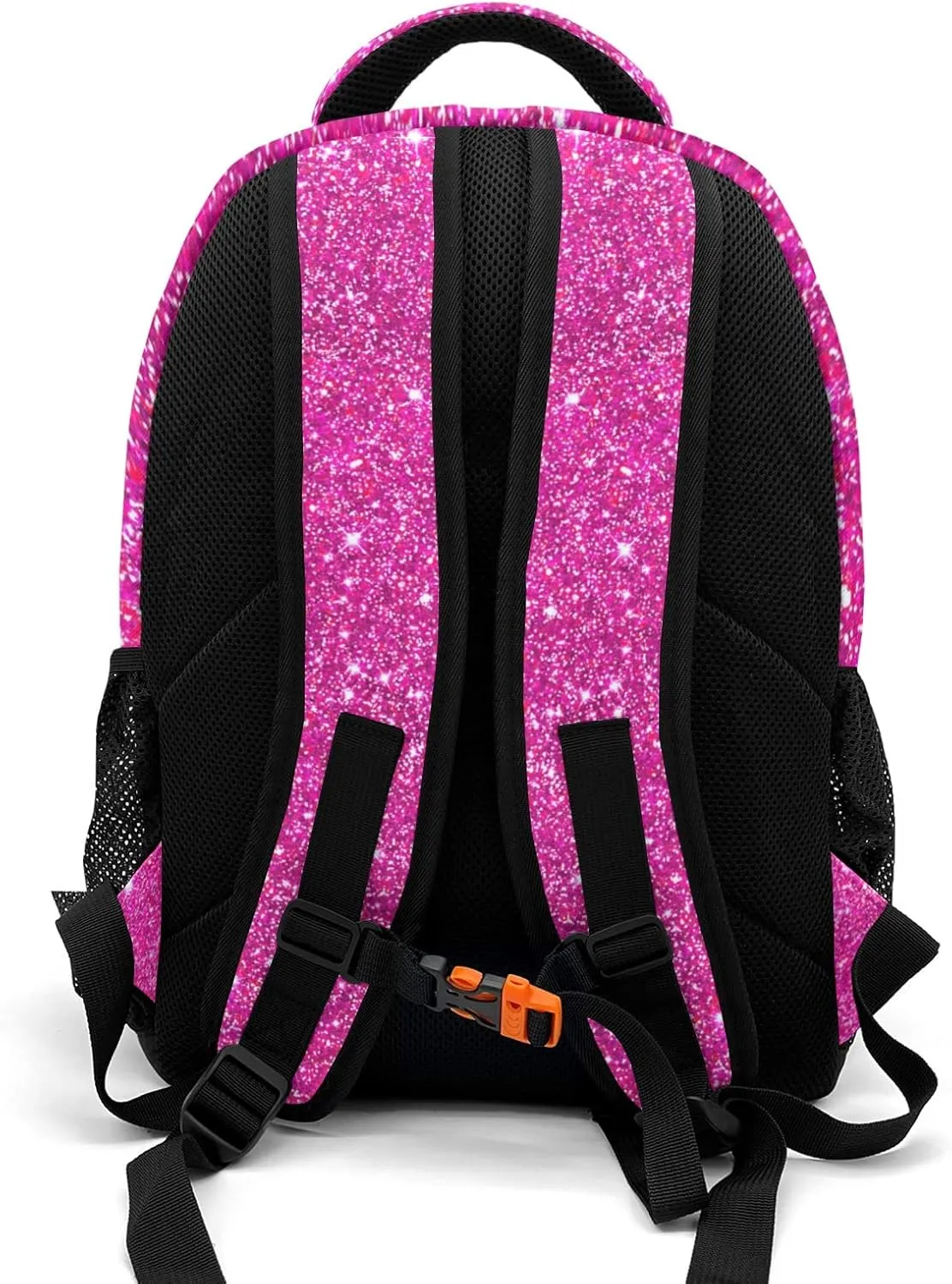 Custom Cheerleader Backpack Name Casual Bag Daypack for Women Men Camping Hiking Pink Red Bling Print Simple Cheer
