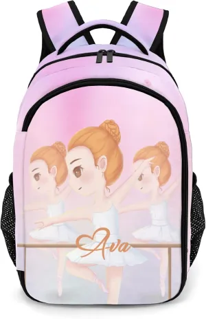 Custom Dance Club Backpack Name Casual Bag Daypack for Women Men Camping Hiking