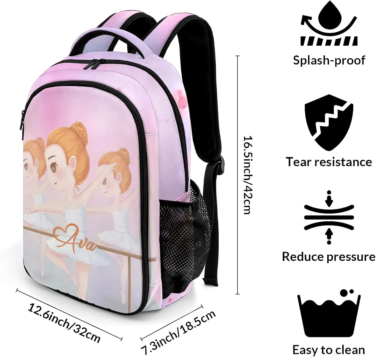Custom Dance Club Backpack Name Casual Bag Daypack for Women Men Camping Hiking