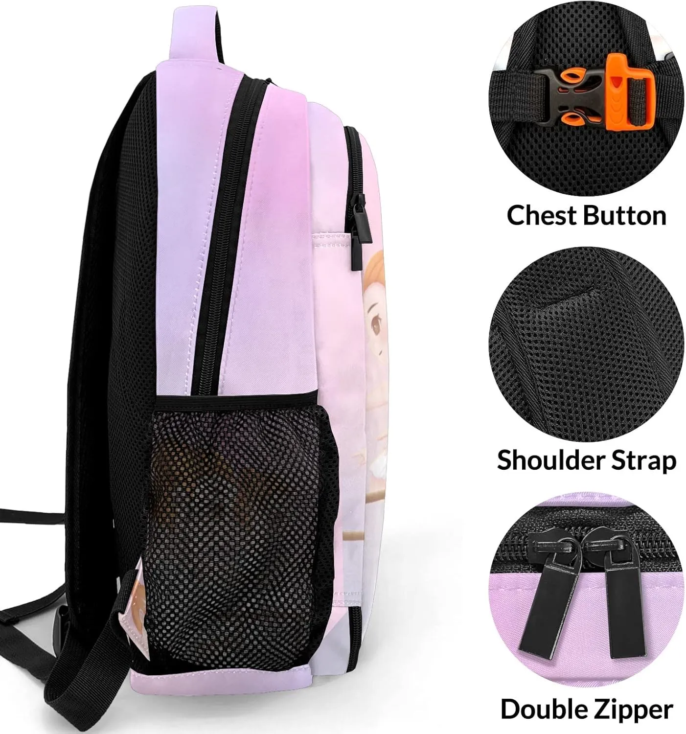 Custom Dance Club Backpack Name Casual Bag Daypack for Women Men Camping Hiking