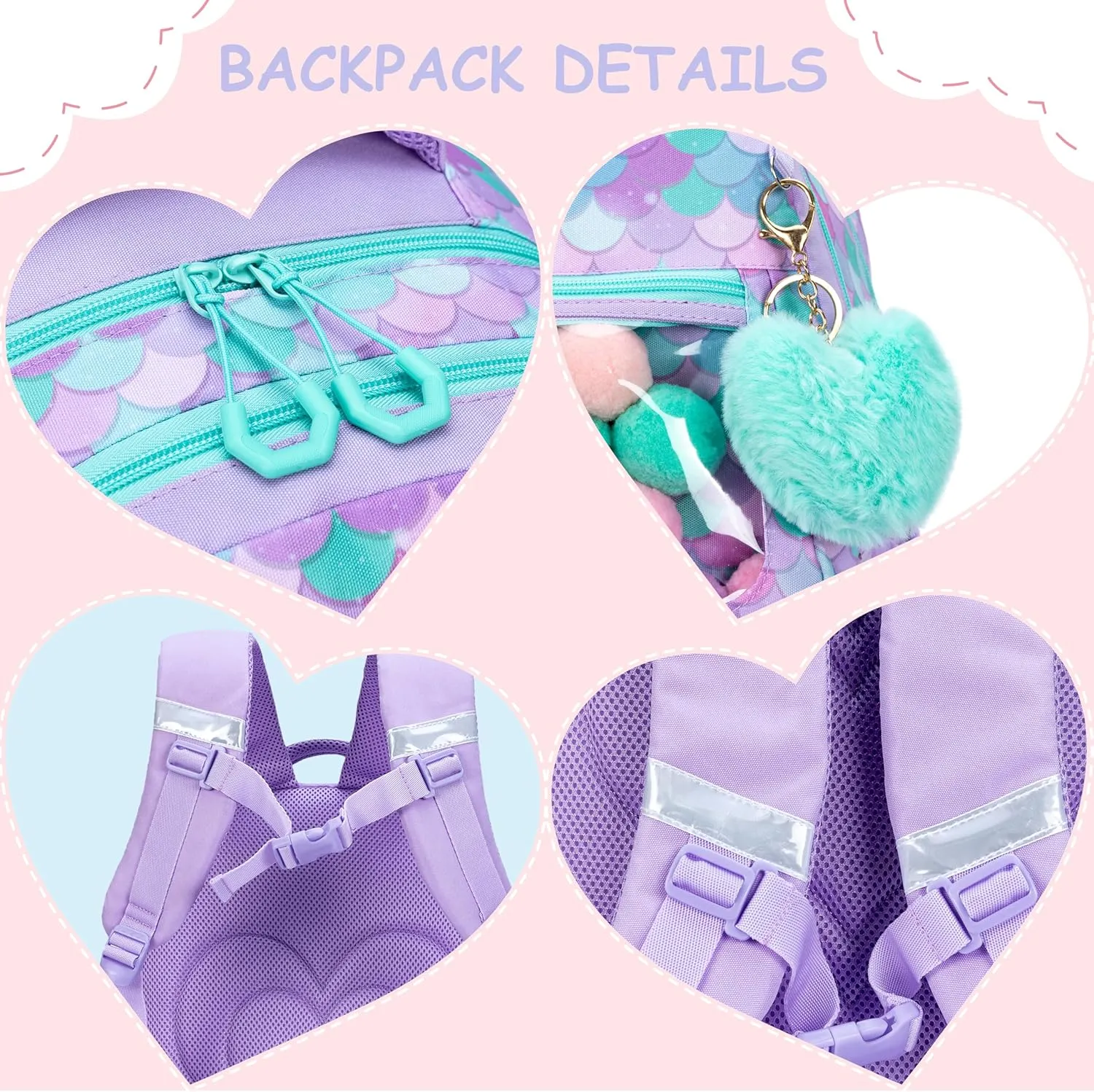 Cute Backpack for Girls Aesthetic Backpack School Backpack for Girls Backpack with Lunch Box Back to School Supplies