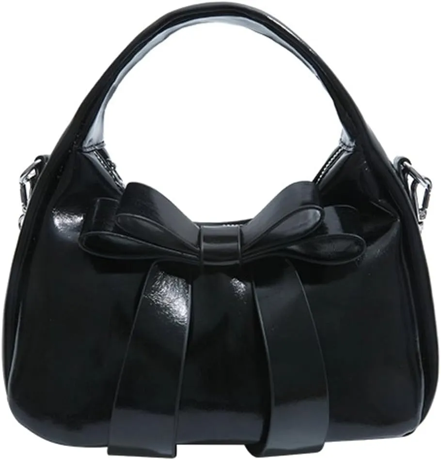 Cute Bow Knot Small Purses for Women Tote Bags with Over-Shoulder Strap Top-Handle Bag Satchel for Daily Life