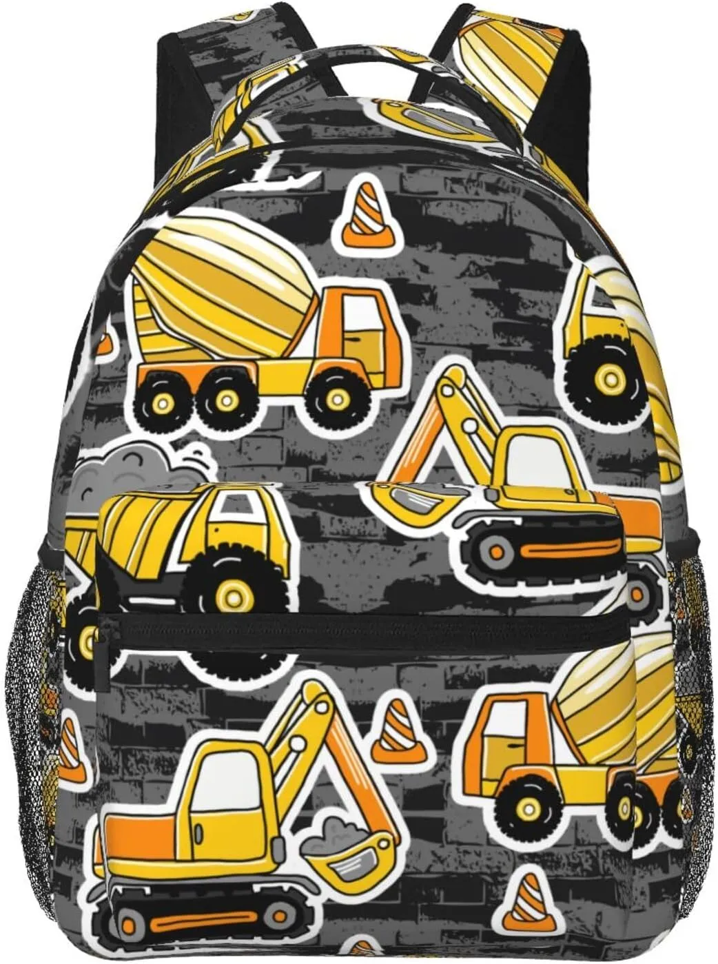Cute Cartoon Construction Car Tractor Truck Backpack For School Laptop Bags Bookbag Big Casual Daypack For Student Girls Boys Kids Teens Travel Sports Work