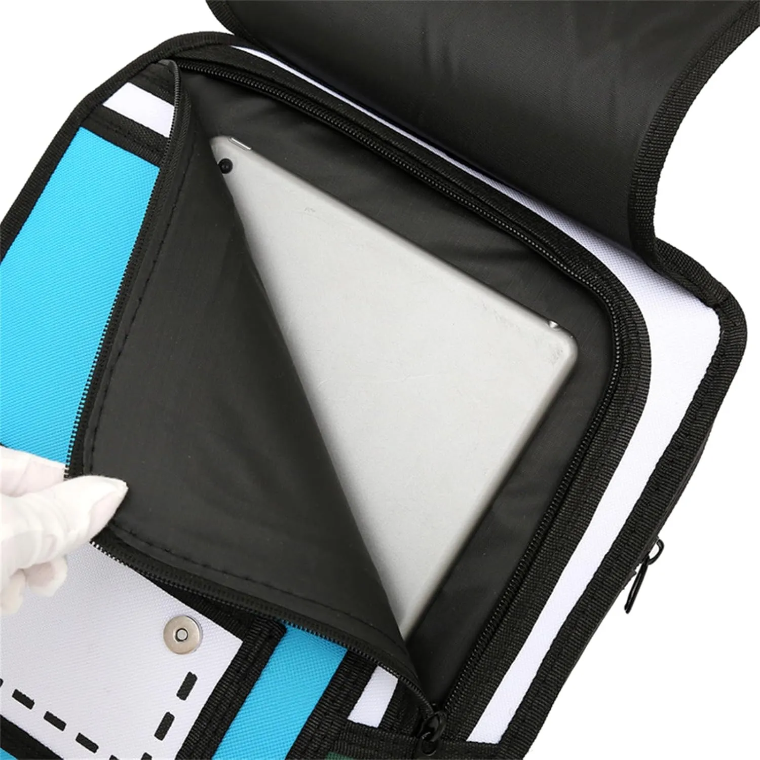 Cute Kids Cartoon Backpack for Boys and Girls, Toddler 2D Drawing Style Comic Fun weird School Pack Bag, Children Jump From Paper Anime Funny Bookbag (Light Blue)