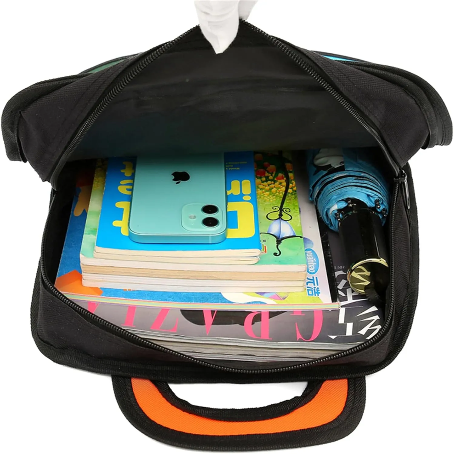 Cute Kids Cartoon Backpack for Boys and Girls, Toddler 2D Drawing Style Comic Fun weird School Pack Bag, Children Jump From Paper Anime Funny Bookbag (Light Blue)