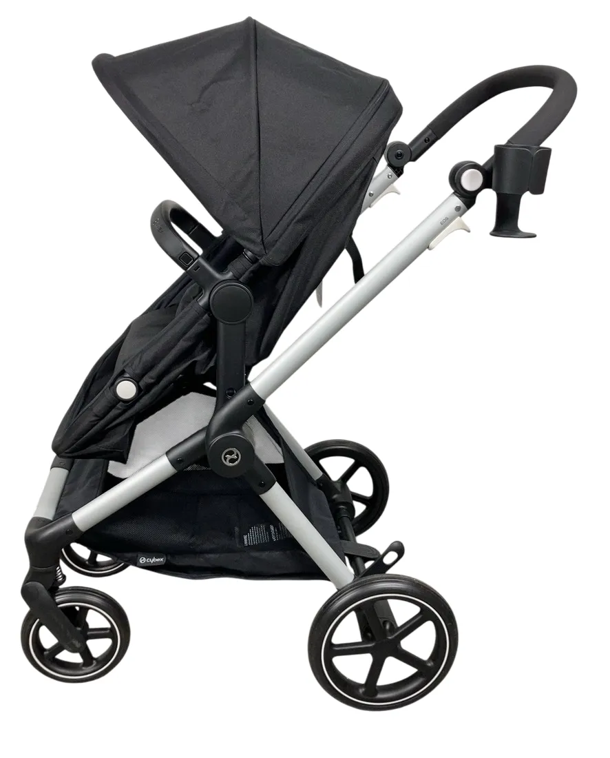 Cybex Eos and Aton G Swivel Travel System, Moon Black, Silver Frame, 2024