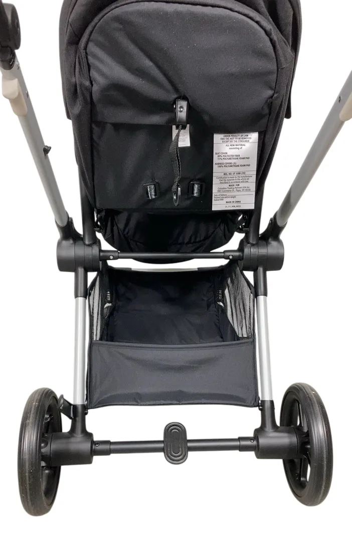 Cybex Eos and Aton G Swivel Travel System, Moon Black, Silver Frame, 2024
